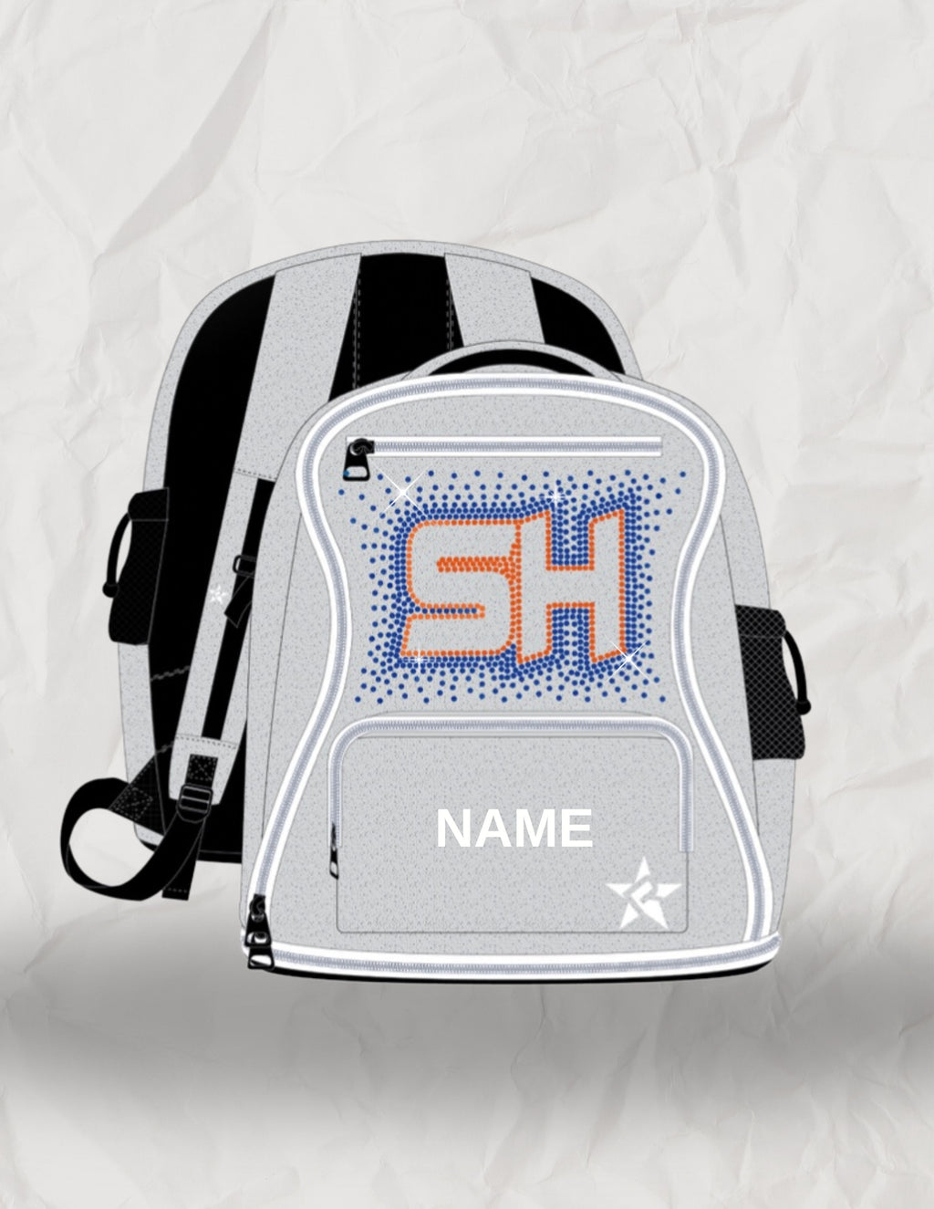 SH RHINESTONE REBEL BACKPACK - OPALESCENT