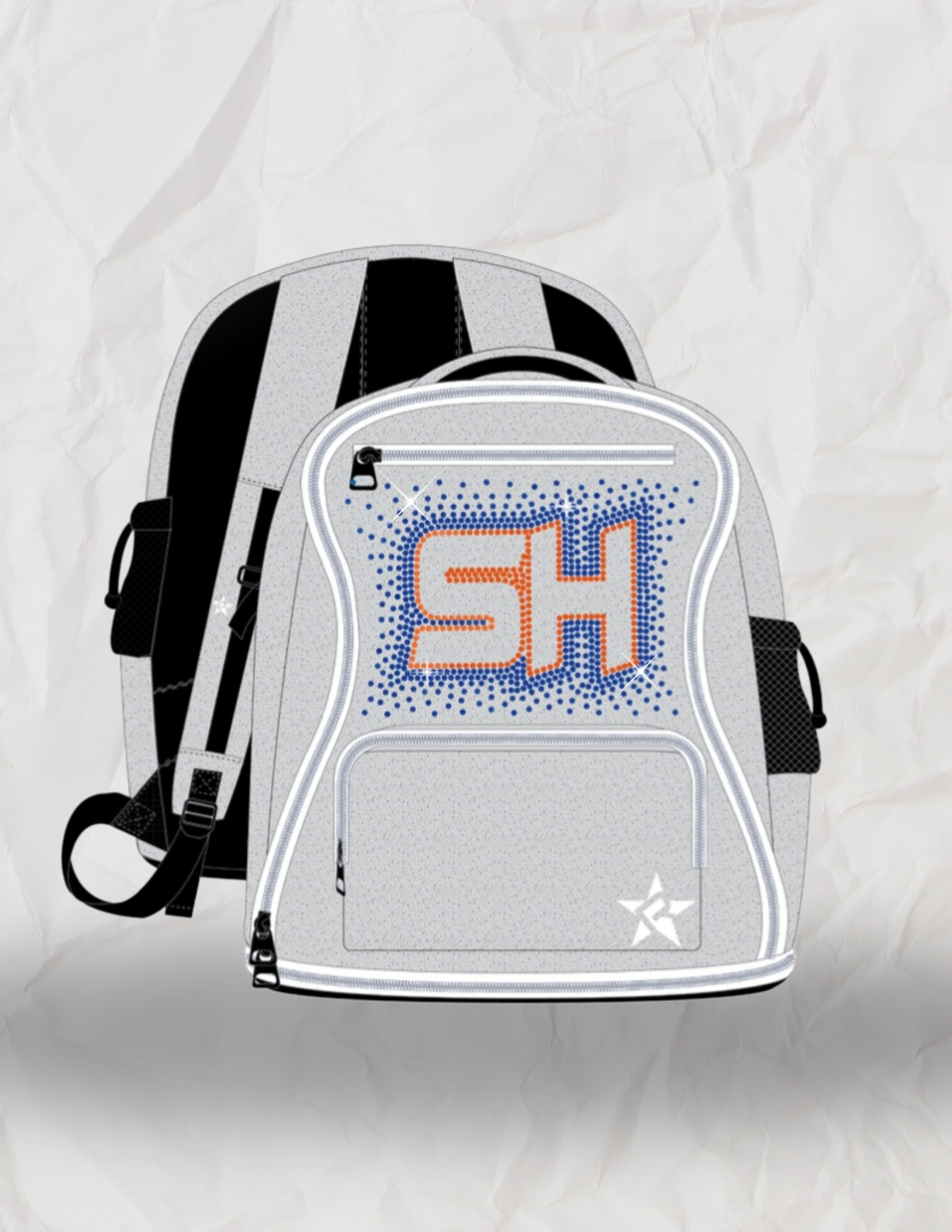 SH RHINESTONE REBEL BACKPACK - OPALESCENT